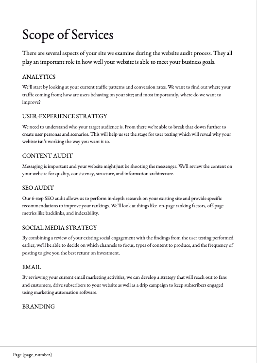 Web Audit/Strategy Proposal Template